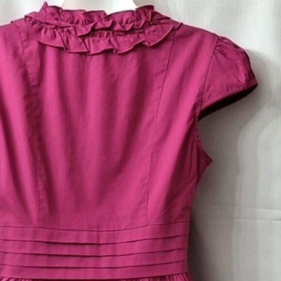 Rampage Women's Magenta Cap Sleeve Ruffled Peplum Blouse Size Medium NWT - Picture 10 of 14